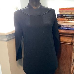 BANANA REPUBLIC barely worn 3/4 sleeve mostly cotton boat neck sweater